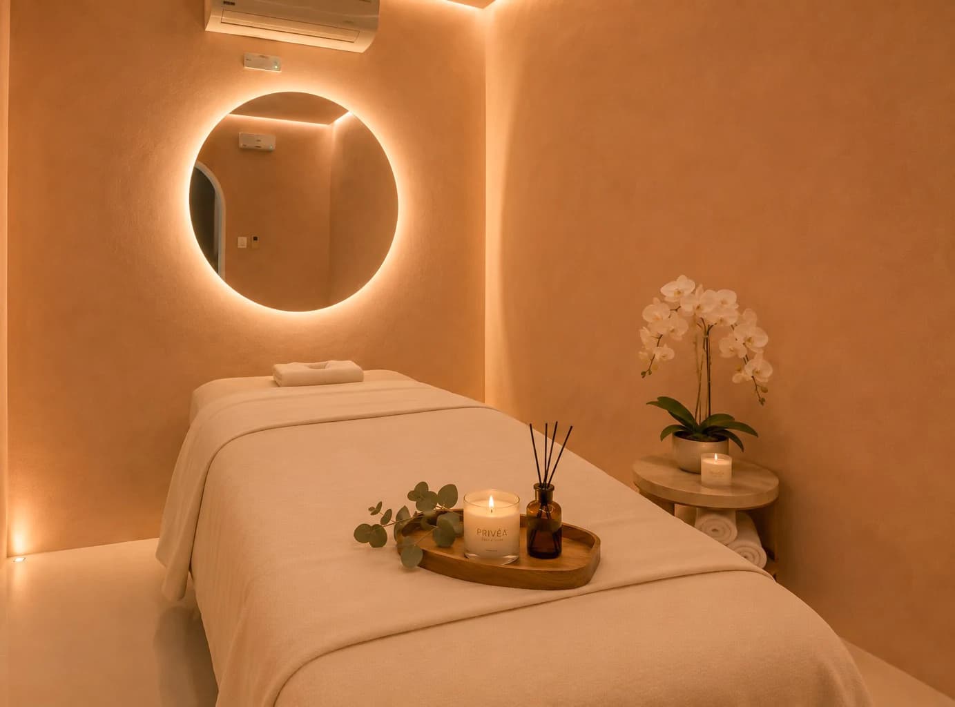 PRIVÉA single suite with candle and orchid